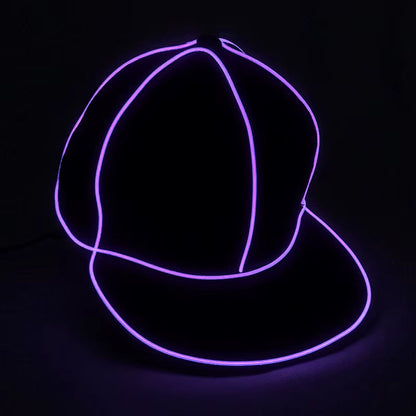 New Design Neon Luminous Hat Cap LED Glowing Hip Hop Dance Hat DJ Bar Party Props Light up Hat Festival Supplies