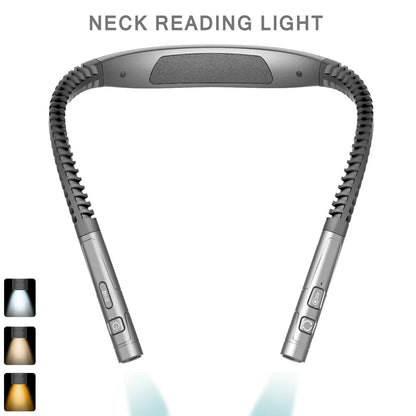 LED Neck Reading Light 3 Color 3 Brightness Book Light Reading Lamp Usb Rechargeable Lamp Flexible Arm Neck Read Lamp Book Lamp