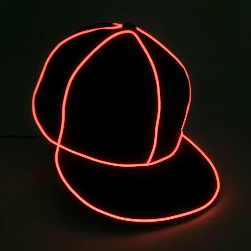 Cool Hip Hop Caps Boys Girls Decorate Costumes Cap Dance Performance Neon Light Caps Hats Glow in Darl Night