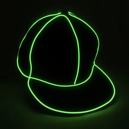 Cool Hip Hop Caps Boys Girls Decorate Costumes Cap Dance Performance Neon Light Caps Hats Glow in Darl Night