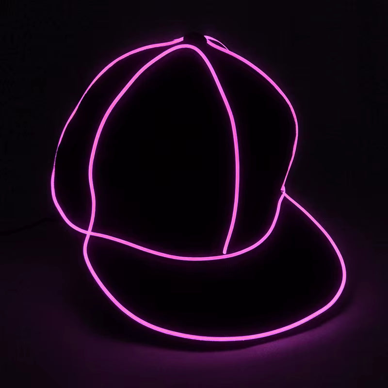 New Design Neon Luminous Hat Cap LED Glowing Hip Hop Dance Hat DJ Bar Party Props Light up Hat Festival Supplies