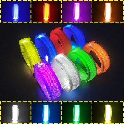 8 PCS LED Glow Bracelets, Christmas Light up Bracelets Set - Glow in the Dark Party Bracelets Favors Supplies for Christmas, Concerts, Festivals, Game Prizes, Sports, Rave Accessories.