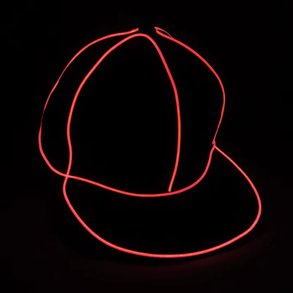 New Design Neon Luminous Hat Cap LED Glowing Hip Hop Dance Hat DJ Bar Party Props Light up Hat Festival Supplies