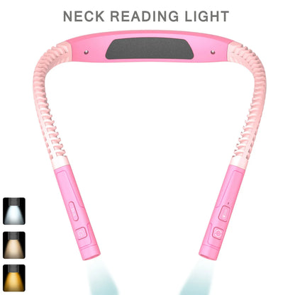 LED Neck Reading Light 3 Color 3 Brightness Book Light Reading Lamp Usb Rechargeable Lamp Flexible Arm Neck Read Lamp Book Lamp