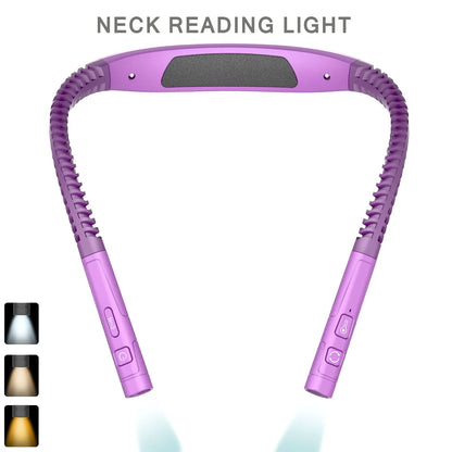 LED Neck Reading Light 3 Color 3 Brightness Book Light Reading Lamp Usb Rechargeable Lamp Flexible Arm Neck Read Lamp Book Lamp