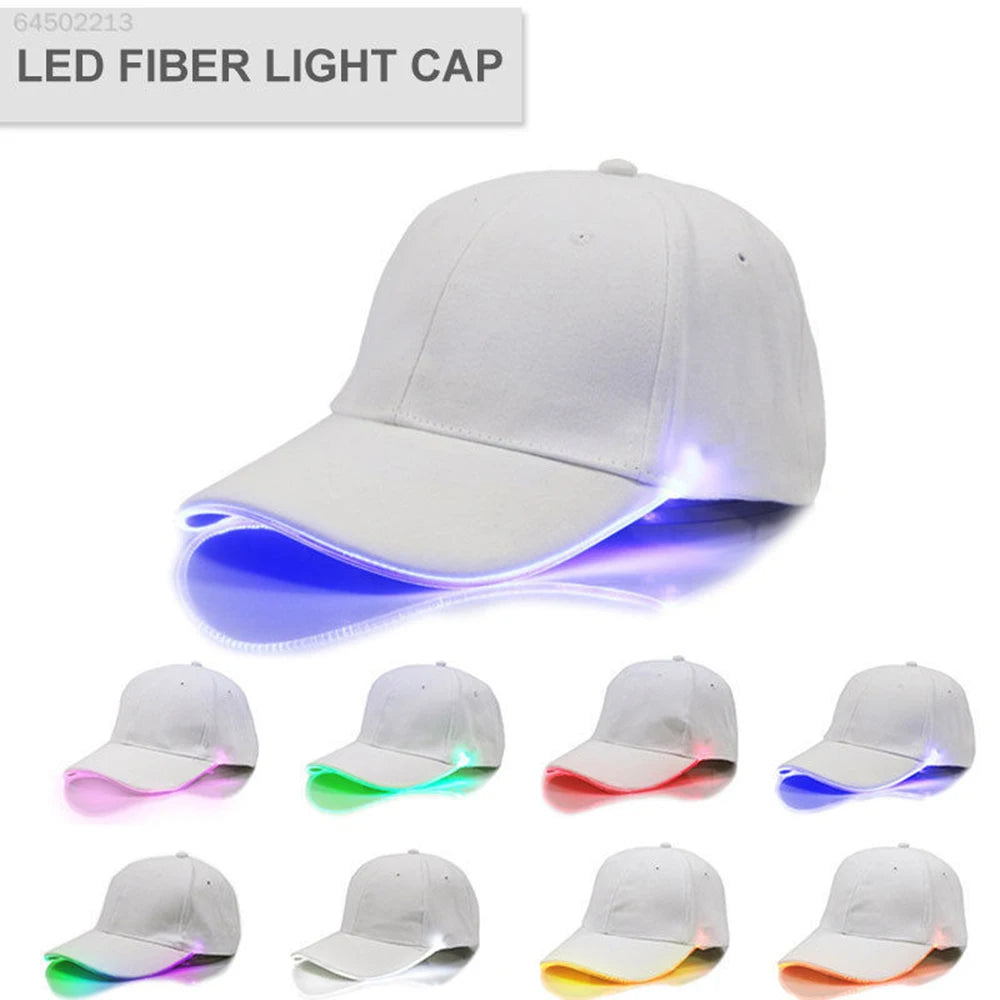 Adjustable Light up LED Cap Flashing Baseball Hip-Hop Luminous Hat KTY Bar Party Event Sporting Event Nighttime Illumination Cap