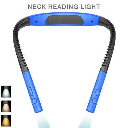 LED Neck Reading Light 3 Color 3 Brightness Book Light Reading Lamp Usb Rechargeable Lamp Flexible Arm Neck Read Lamp Book Lamp