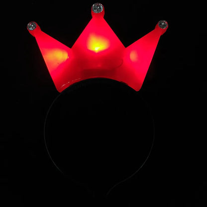 10Pcs Glow Headband LED Crown Tiara Hair Band Light Hairband Party Gift Cosplay Birthday Wedding Costum Halloween Christmas Deco