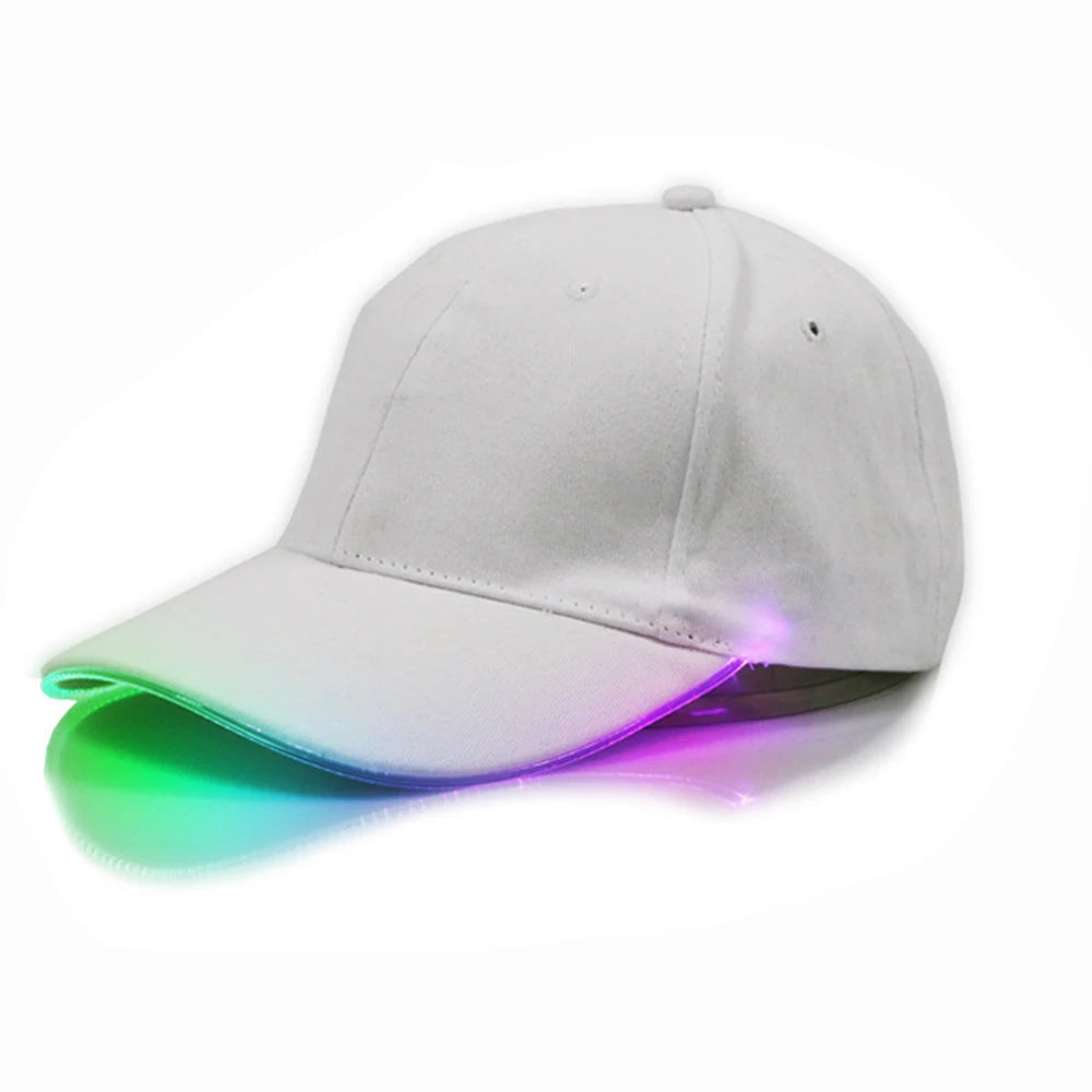 Adjustable Light up LED Cap Flashing Baseball Hip-Hop Luminous Hat KTY Bar Party Event Sporting Event Nighttime Illumination Cap