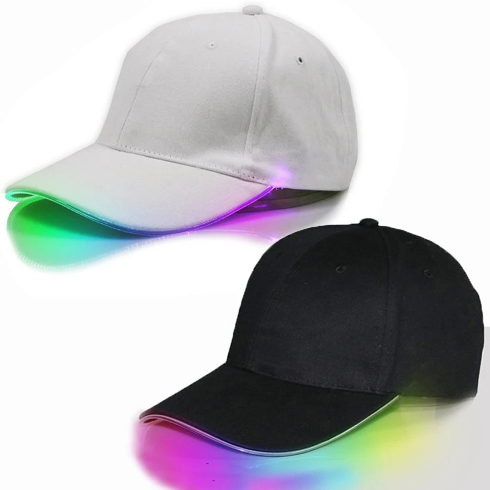 Adjustable Light up LED Cap Flashing Baseball Hip-Hop Luminous Hat KTY Bar Party Event Sporting Event Nighttime Illumination Cap