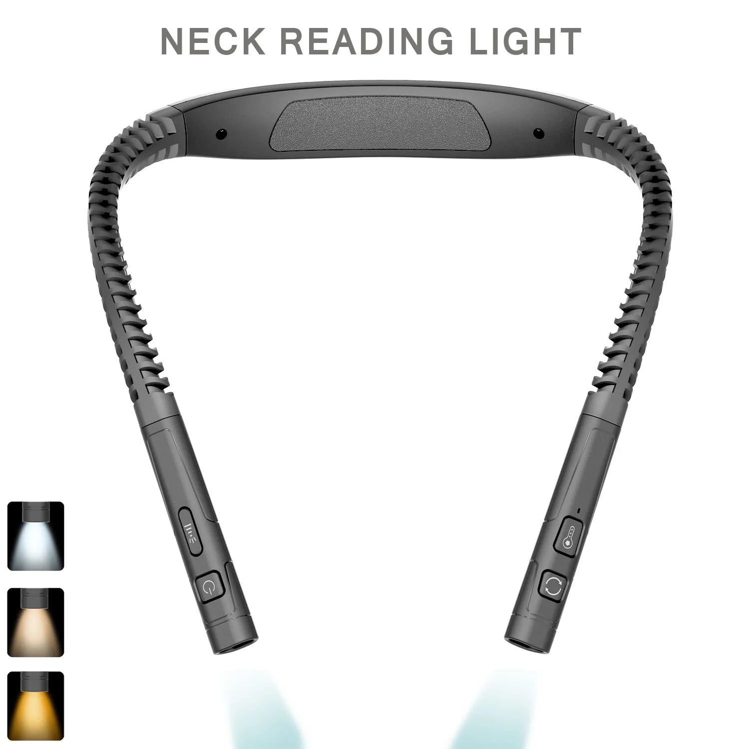 LED Neck Reading Light 3 Color 3 Brightness Book Light Reading Lamp Usb Rechargeable Lamp Flexible Arm Neck Read Lamp Book Lamp