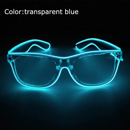 10 Color Luminous EL Neon Glasses LED Sunglasses Bar Party Dance DJ Bright Flashing Glasses Light up Eyewear Glow Party Supplies