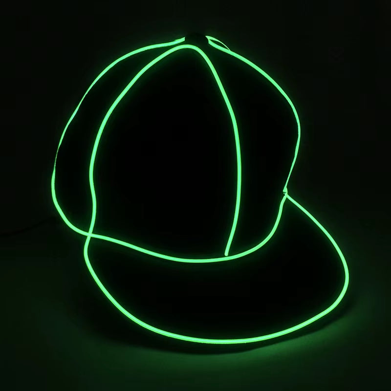 Cool Hip Hop Caps Boys Girls Decorate Costumes Cap Dance Performance Neon Light Caps Hats Glow in Darl Night